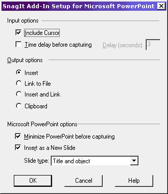 SnagIt Add-in Setup for Microsoft PowerPoint