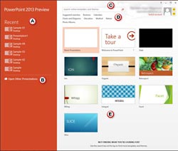 Presentation Gallery in PowerPoint 2013 for Windows