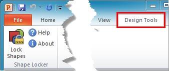 Design Tools tab of the Ribbon