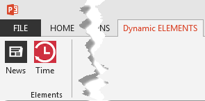 Dynamic ELEMENTS tab of the Ribbon