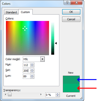 Saturation(Sat) value set to 200