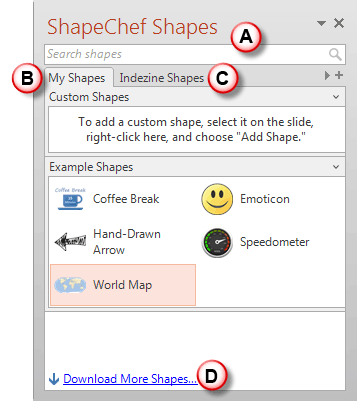 ShapeChef Shapes Task Pane